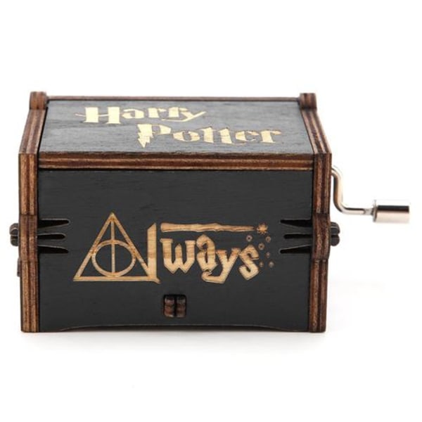 Harry Potter Svart Mekanisk Trä Speldosa med Vev