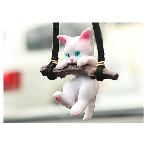 Söpö Anime Auto Lisävaruste Kasvoton Mieskissa Riipus Auton Taustapeilin Riipus 2