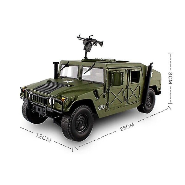 Diecast 1/18 modellbil för Hummer billegeringsmodell