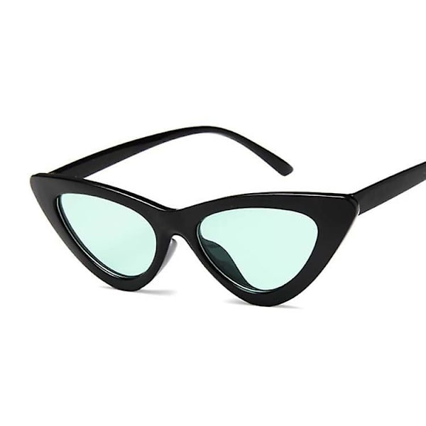 Vintage cateye solglasögon dam sexiga retro små kattögon solglasögon Trans yellow