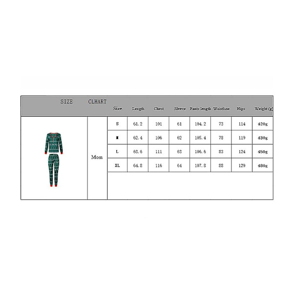Jul Familj Julgran Tryck Pyjamas Matchande Set Mom S