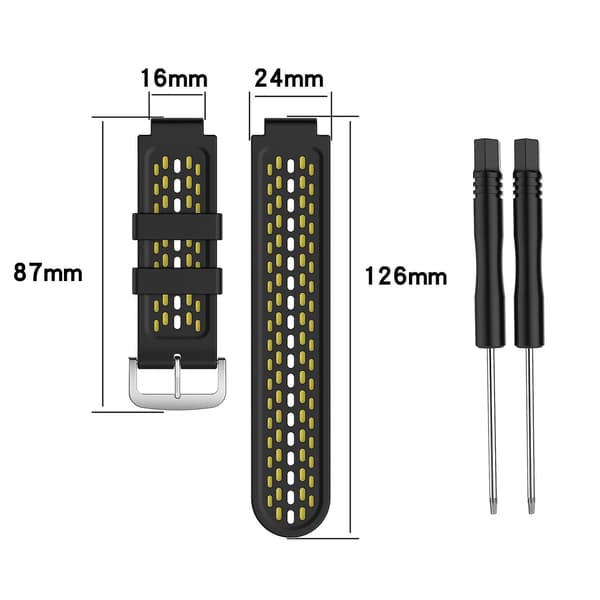 Garmin Approach S2 / S4 silikoniranneke Black Yellow