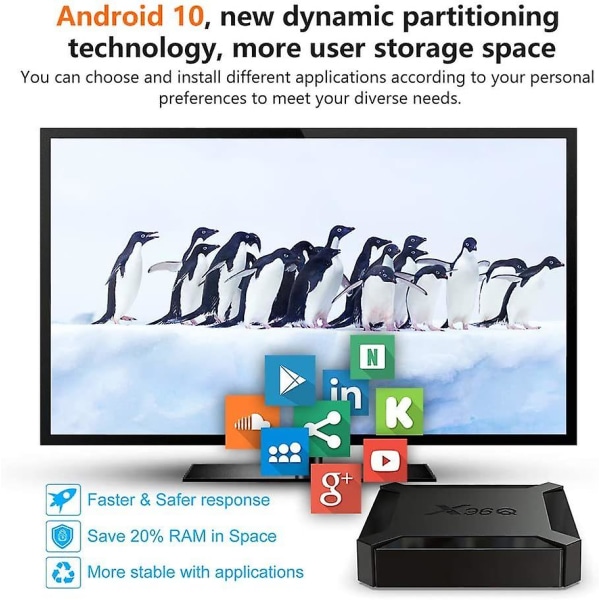 X96Q Android 10.0 Streaming Media Player 4K Quad-Core TV Box Alla