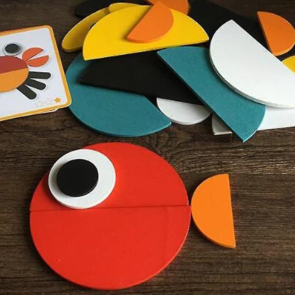 [LCS] Trämönster Byggklossar Pussel Sortering och Stapling