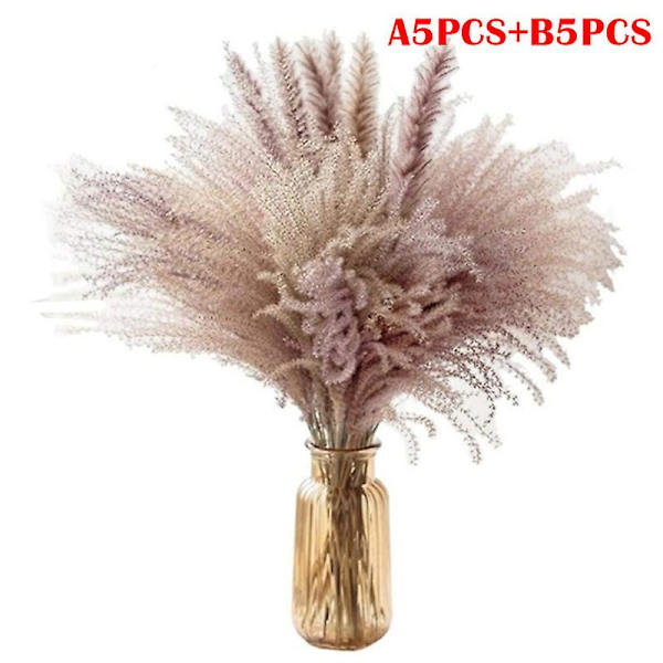Torkad Blomsterbukett Naturlig Torkad Blomsterbukett Vass Flores Pampas Veteax Setaria För Hemmet A5PCS  B5PCS