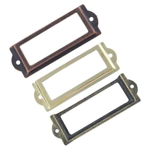 [LCS]10 stk. antikk etikettramme for navneskilt til skapskuffeskap mengxi Red Bronze