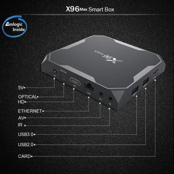 X96 Max TV Box Android 8.1 4 64G, 4K Smart Digital Box för TV