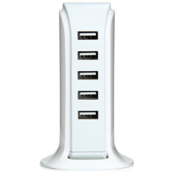 5 USB Multi-Port EU-kontakt Bordsladdare HUB Laddningsstation P