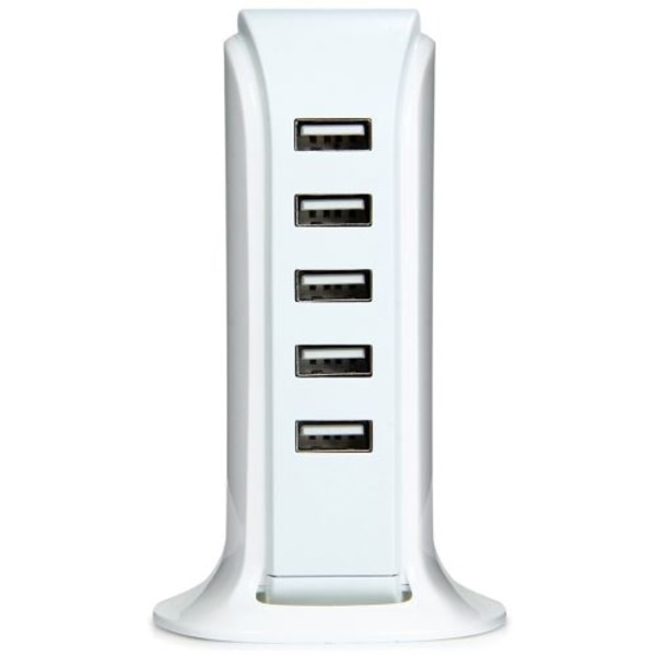 5 USB Multi-Port EU-kontakt Skrivbordsladdare HUB Laddstation P