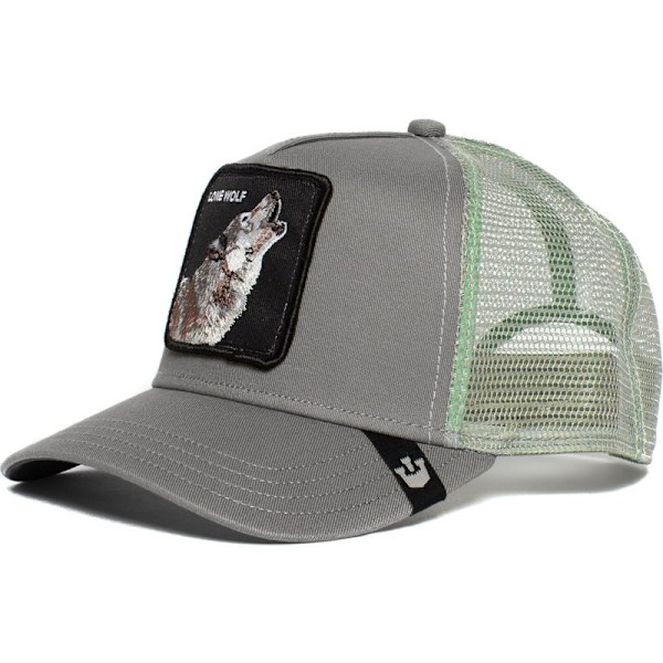 Truckerkeps med lantbruksdjur, baseballkeps, mesh-stil, herr dam hip hop bros, justerbar baseballkeps qd bäst gray wolf