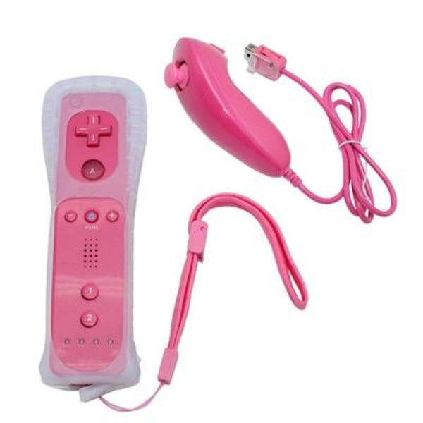 For Nintendo Wii Rosa Trådløs Joystick Fjernkontroll