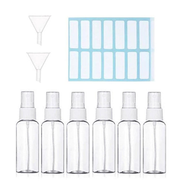 6st Vattenflaska Tomma Transparenta Sprayflaskor + 2st Snabb Fi White Style B