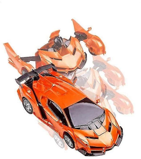 Robotbil Transformerleksaker med fjärrkontroll Orange