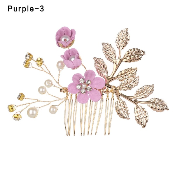 Hiuskammat Kukka hiusneula Morsiusklipsit PURPLE 3 purple purple 3