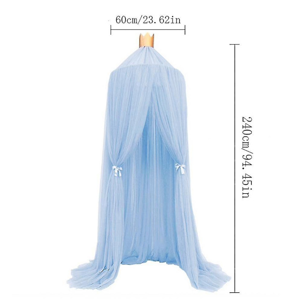 Myggnät för barn Hängande Lekhustält Babysäng Spjälsäng Baldakin Tyllgardiner För Sovrum Tält För Barn Light Blue