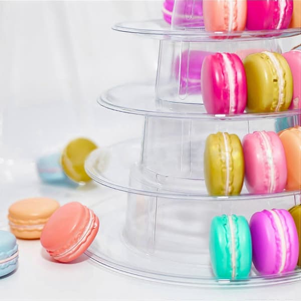10-lags cupcakeholderstativ, rundt makrontårnstativ, klart kagedisplaystativ til bryllupsfødselsdag [MI] Transparent color