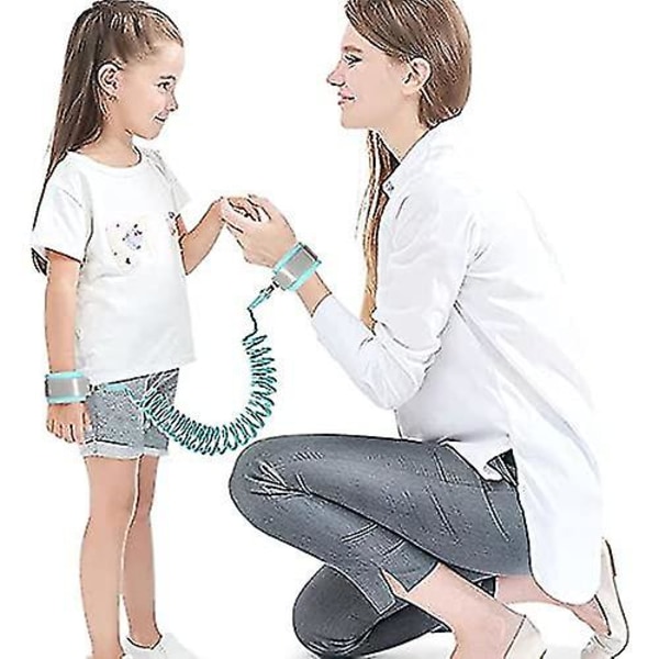 Elastisk anti-tabt håndledsrem 360° drejelig 2m/6.56ft blå