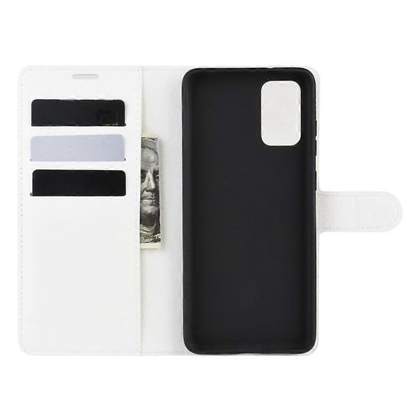 [LCS] Magnetisk lær Litchi Skin-deksel til Samsung Galaxy S20 FE 4G FE 5G S20 Lite S20 FE 2022 - Svart Multicolor White