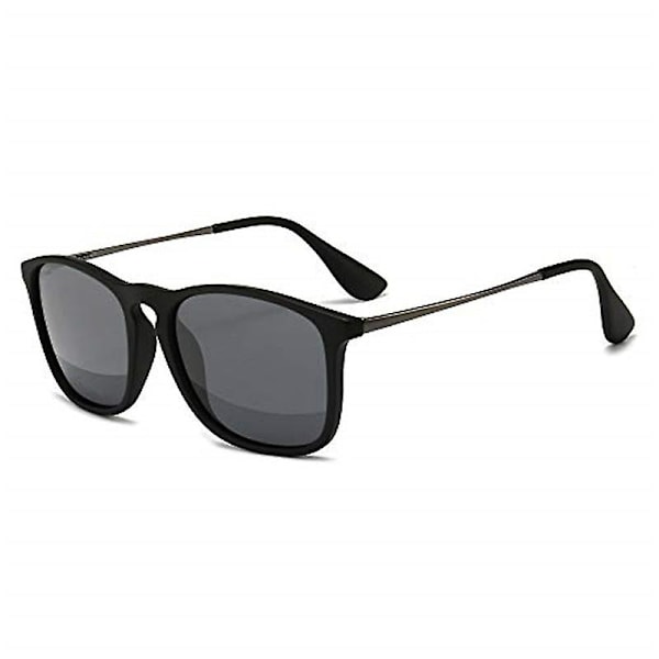 Uv400 Komposit Ramme Retro Stil Firkantede Solbriller Black