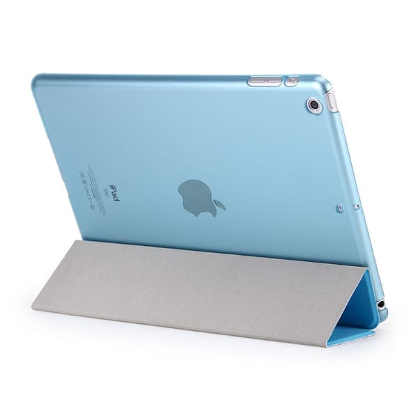 [LCS]iPad Air / 9.7\" (2017) / (2018) - Slimfit Tri-Fold Deksel - Lyseblå Lyseblå LightBlue Ljus Bla