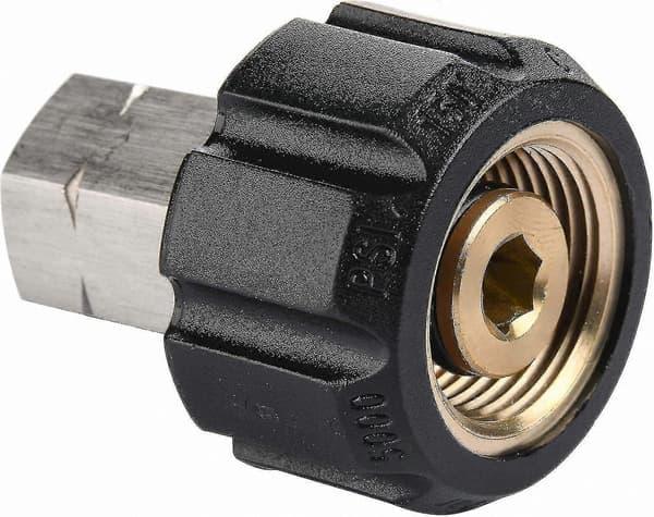 M22 til 1/4 tomme NPT hunadapter for høytrykksspylere, 5000 PSI tilkobling