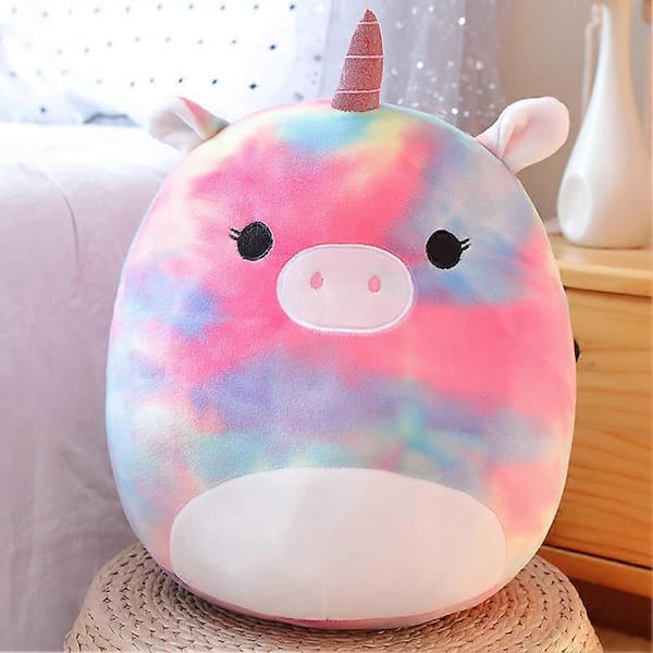 35cm Dockoröverraskningsdocka Husdjur Mjuk Sängkudde för Barn Rainbow Pig