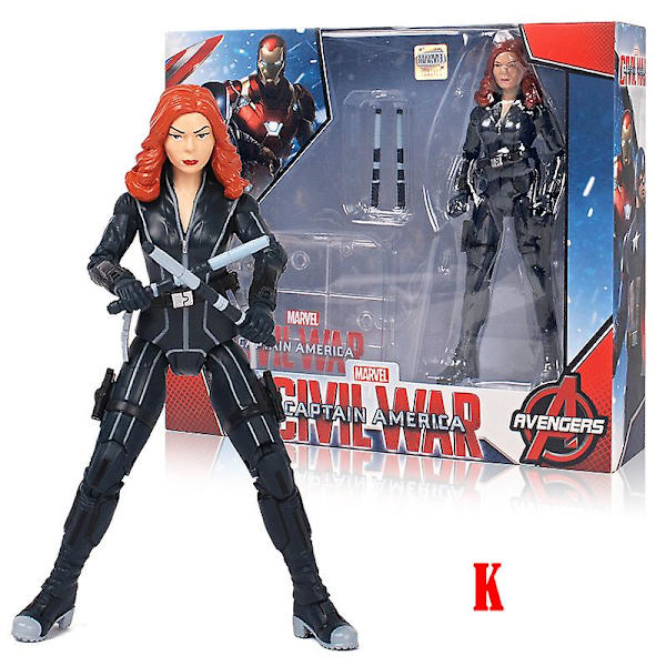 Marvel Superhjälte Avengers Actionfigur Leksaker Docka Med Ställ För Barn Pojke Vuxen K