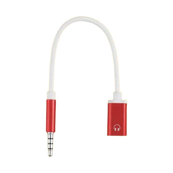 [LCS] 3,5 mm han til Type C hun hovedtelefonstikadapter USB C til Aux lydkabel Red 0.02