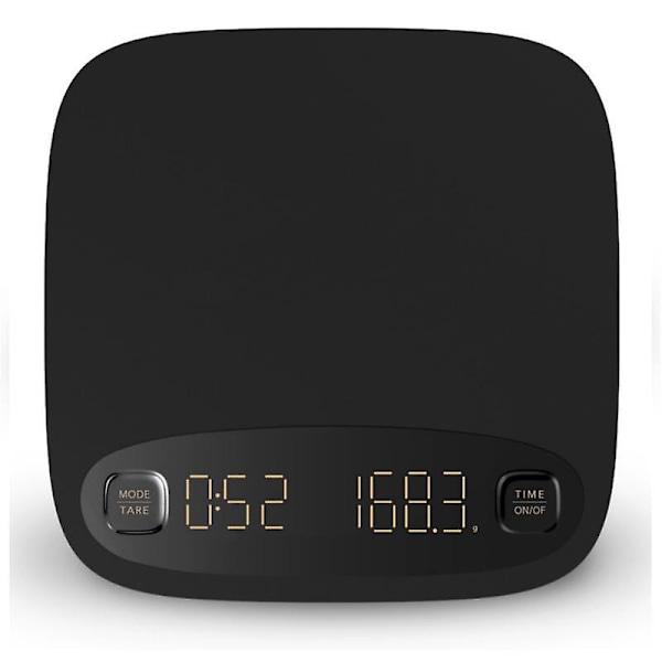 LED Digital Kaffevekt Med Timer - Svart