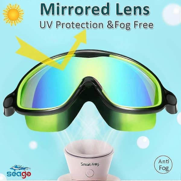 [LCS] Barnsimglasögon 2-pack - UV-skydd, imfria, brett synfält för åldrarna 3-14 Light Blue & Black/Green