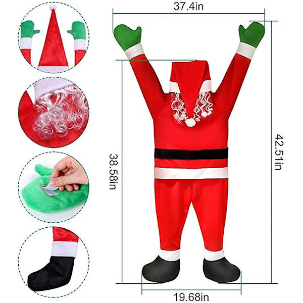 Jultomte för hängande prydnad inomhus utomhus hem dörr vägg