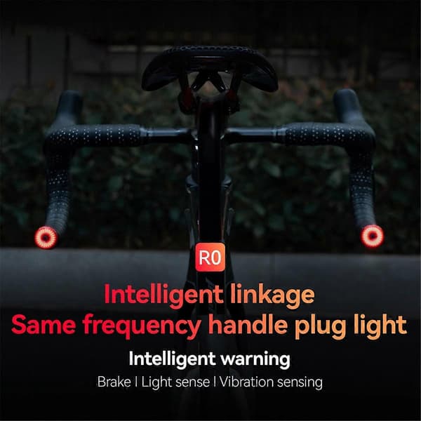 Oppladbar LED sykkelstyrelys IPX6 vanntett
