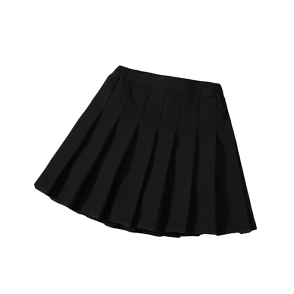 A-linjeformad barnkjol kort plisserad kjol Svart. Säkerhetsshorts 110cm Svart. Säkerhetsbyxor