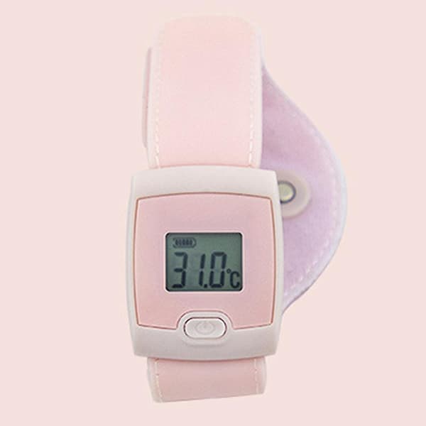 Digital Intelligent Bluetooth Termometer för Bebisar Smart Feber Temperaturarmband LCD-Display Pink