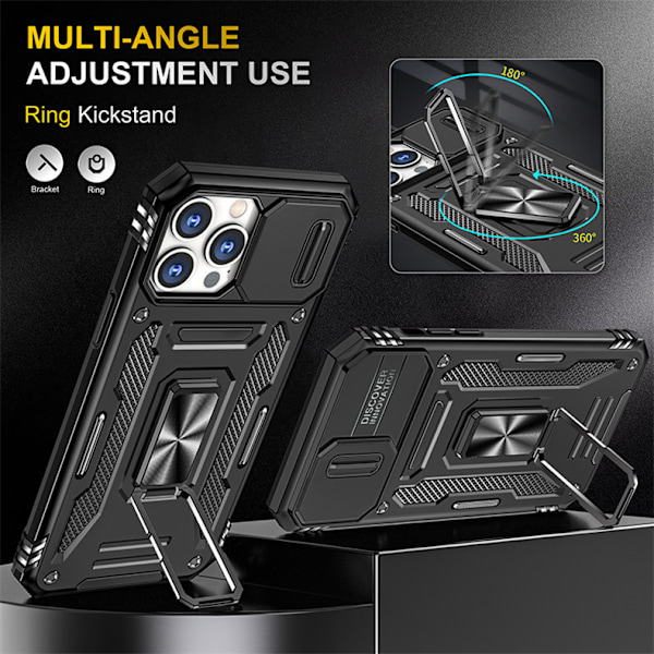 1 egnet for Apple iPhone 15 Pro Max kunderingholder anti-fall skall XS Max skyvevindu Pro