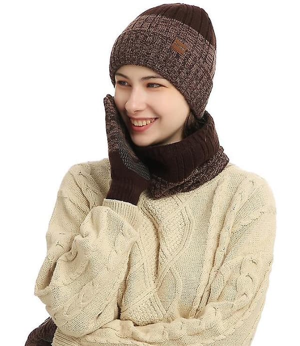 [LCS] Vinterlue Skjerf Hanskesett brown
