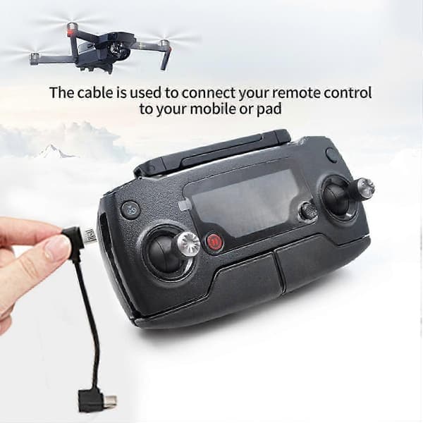 STARTRC Type-C til Micro-kabel datakabel til DJI Mavic Mini/Mavic Pro/Mavic Air/Spark fjernbetjening
