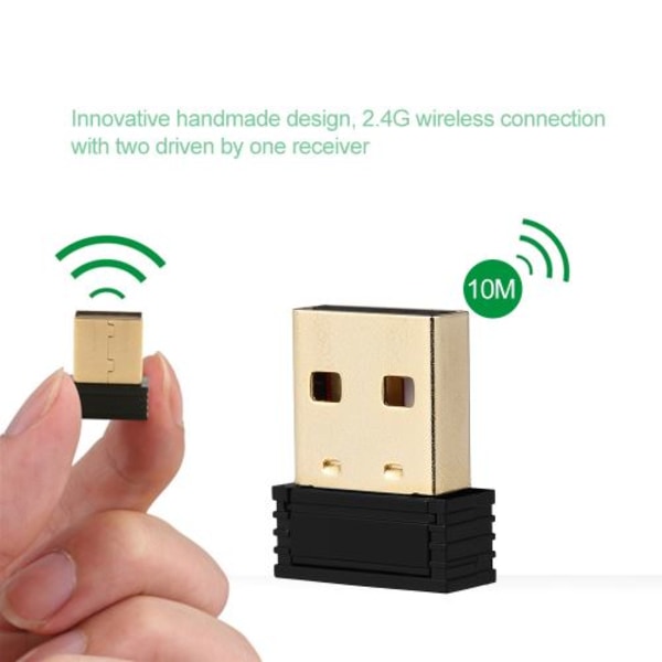 2.4G trådlös bambu PC-tangentbord och -mus Combo datornyckel