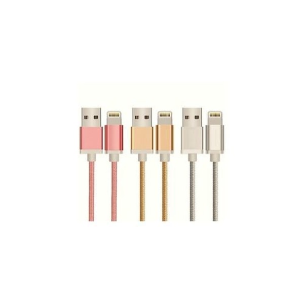 Metall Nylon Kabel För Ipad Pro Lightning USB Laddare 1,5m Anslutning
