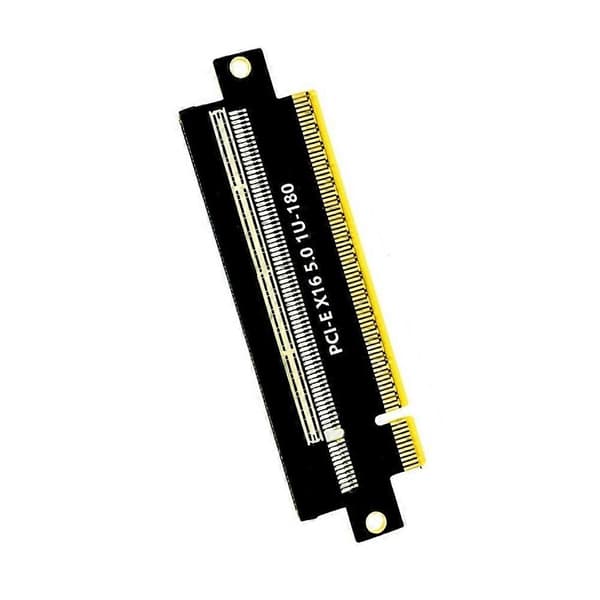 PCIE 5.0 X16 Adapterkort 180 Graders Grafikkort Riser Kort Højde Beskyttelseskort til AI Computing Power Server Black