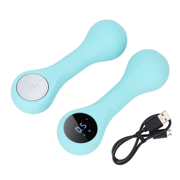 Intelligent Hantel Mjuk Silikon Fitness Kroppsbyggning Yoga Sport Viktminskningsutrustning 0.5kg Cyan 1.3