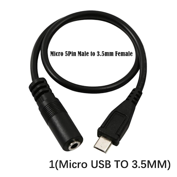 Micro USB - 3,5 mm kuulokeliitäntäadapteri Kuulokekaapeli 1(Micro USB)