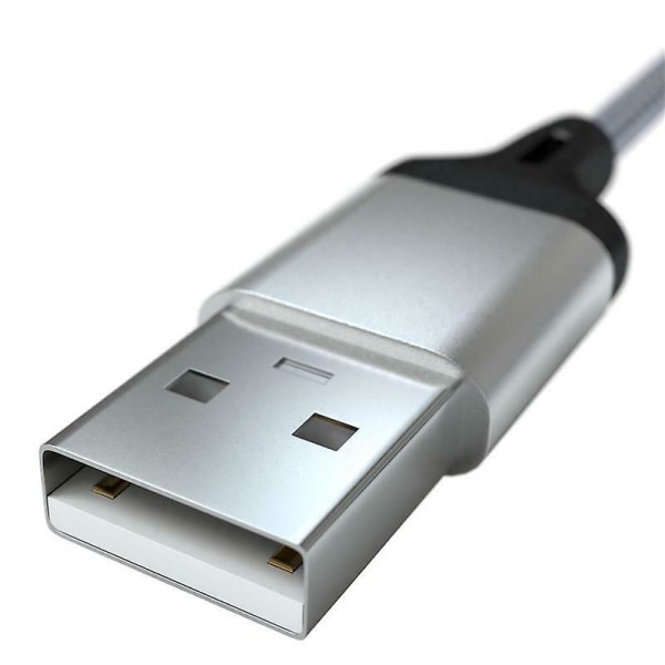 1,2m Multi USB laddare 3in1 Type-c Micro Lightning Iphone Samsung Huawei Silver- Visa originaltitel