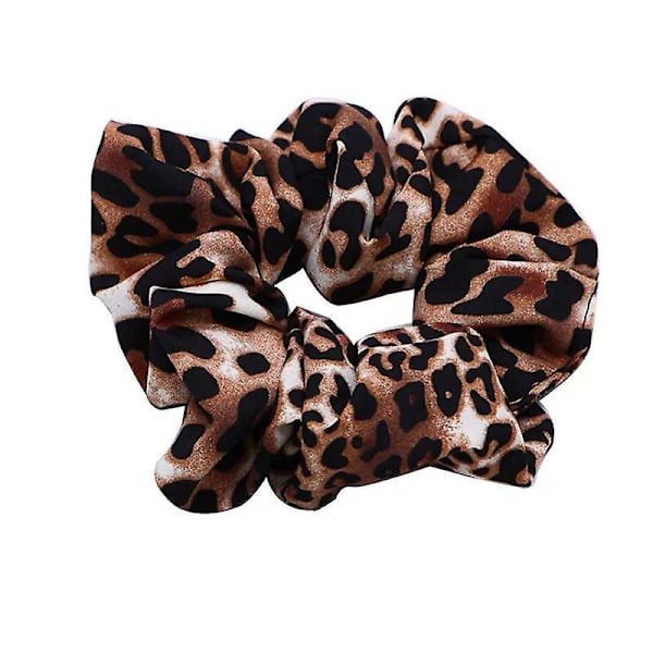 Leopard Scrunchie Hårband Elastiska Söta Hårband Rep