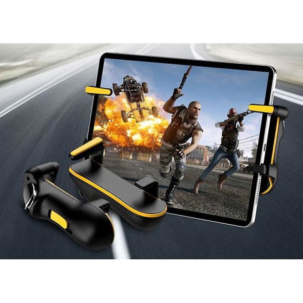 För android surfplatta ipad pubg controller trigger free fire gamepad mobiltelefon kontroll gaming joystick mobil game pad l1 r1 pugb Yellow