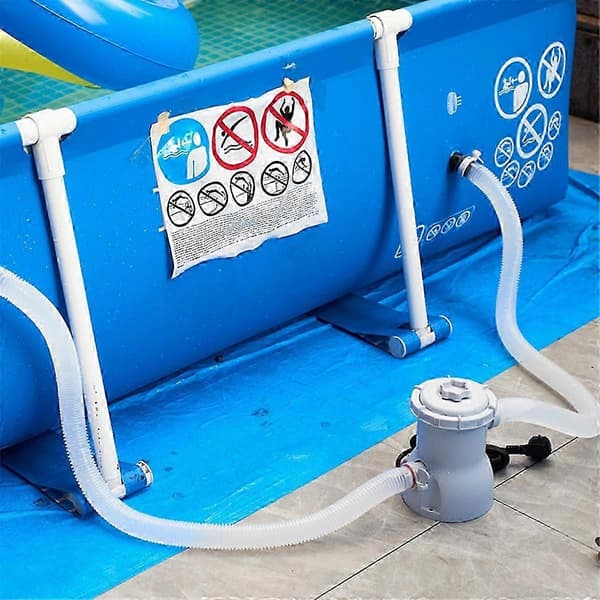 Elektrisk poolpump med filtersystem kompatibel med simbassänger vattenirkulation