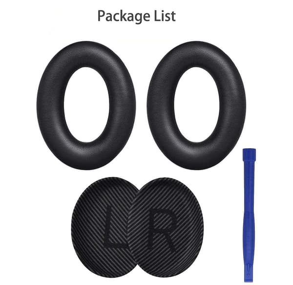 [LCS] Øreputer Erstatning Kompatibel med Bose QuietComfort 35 / Qc35 Ii Black