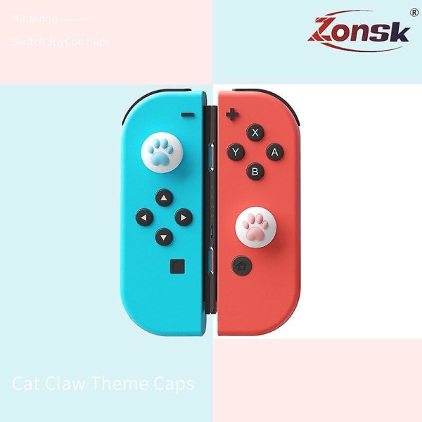Katt labbe pute analog tommelgrep hetter for Nintendo Switch Lite NS Joycon kontroller spak skin for Switch Joy Con joystick deksel Yellow green