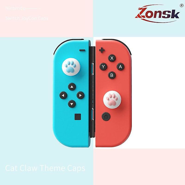 Kissan tassutyyny analogiset peukalo-otteet Nintend Switch Lite NS Joycon -ohjaimen sauvan suojukset Switch Joy Con -joystickin suojus Jd