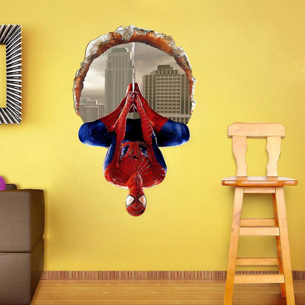 3d Upside Down Spider-man väggklistermärken Barnklistermärken Room M
